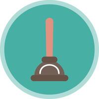 Plunger Flat Multi Circle Icon vector