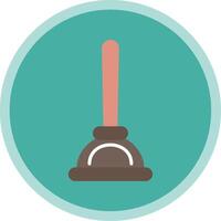 Plunger Flat Multi Circle Icon vector