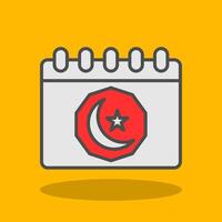 Ramadan Day Filled Shadow Icon vector