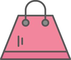Shopping Bag Line Filled Light Icon vector