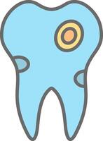 caries línea lleno ligero icono vector