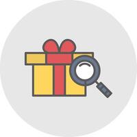 Gift Line Filled Light Icon vector