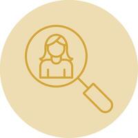 Jobs Open Line Yellow Circle Icon vector