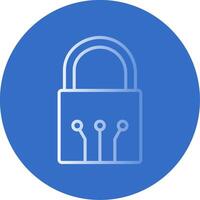 Padlock Flat Bubble Icon vector