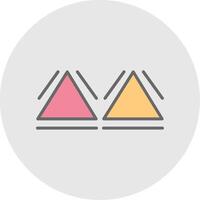 Triangles Line Filled Light Icon vector