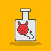 devil bottle Filled Shadow Icon vector
