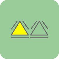 Triangles Filled Yellow Icon vector