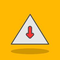 Sign Filled Shadow Icon vector