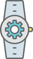 Settings Line Filled Light Icon vector