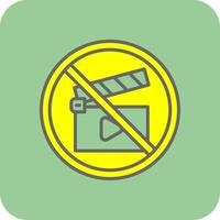 Empty Battery Filled Yellow Icon vector