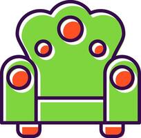 Throne filled Design Icon vector