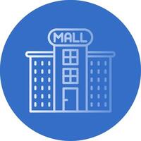 Shopping Mall Gradient Line Circle Icon vector