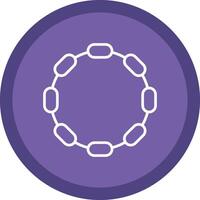 Chain Line Multi Circle Icon vector