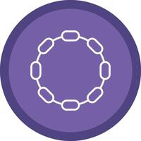 Chain Line Multi Circle Icon vector