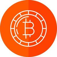 Bitcoin Bitcoin Line Yellow White Icon vector