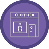 Fashion store Line Multi Circle Icon vector