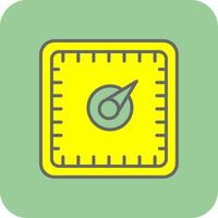 Gauge Filled Yellow Icon vector