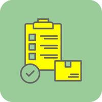 Check Order Filled Yellow Icon vector