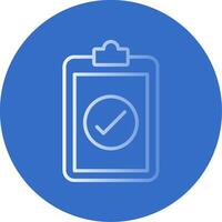 Checked Flat Bubble Icon vector