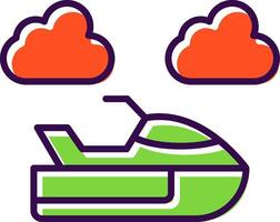 Jet Ski filled Design Icon vector