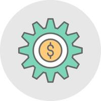 Money Management Line Filled Light Icon vector