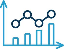 Keyword Rankings Line Blue Two Color Icon vector