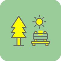 Park Filled Yellow Icon vector