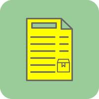 Product Details Filled Yellow Icon vector