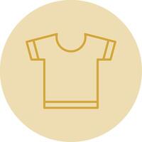 T Shirt Line Yellow Circle Icon vector