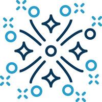 Firework Line Blue Two Color Icon vector