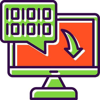 Binary Code filled Design Icon vector