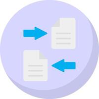 File Sharing Flat Bubble Icon vector