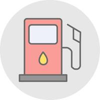 combustible estación línea lleno ligero icono vector