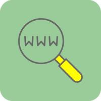 Keyword Research Filled Yellow Icon vector