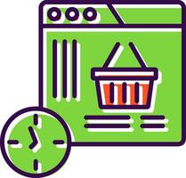 Shopping Time filled Design Icon vector