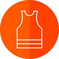 Undershirt Line Yellow White Icon vector