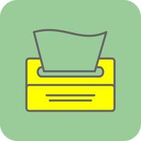 Tissue Paper Filled Yellow Icon vector
