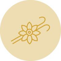 Vanilla Line Yellow Circle Icon vector