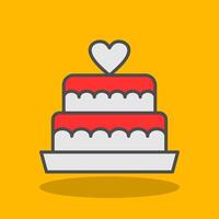 Wedding Cake Filled Shadow Icon vector