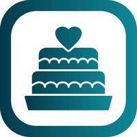 Wedding Cake Glyph Gradient Corner Icon vector