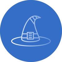 Witch Hat Flat Bubble Icon vector