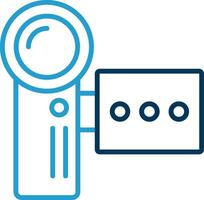 Camcorder Line Blue Two Color Icon vector