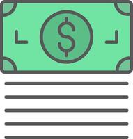 Currency Line Filled Light Icon vector