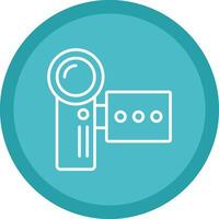 Camcorder Line Multi Circle Icon vector