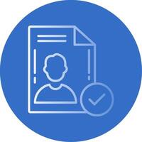 File Approved Flat Bubble Icon vector
