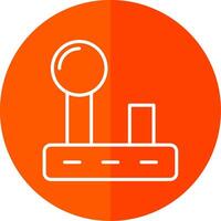 Joystick Line Yellow White Icon vector