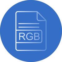 RGB File Format Flat Bubble Icon vector