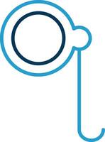 Monocle Line Blue Two Color Icon vector