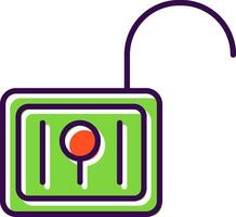 Unsecure filled Design Icon vector