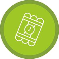 Bomb Line Multi Circle Icon vector